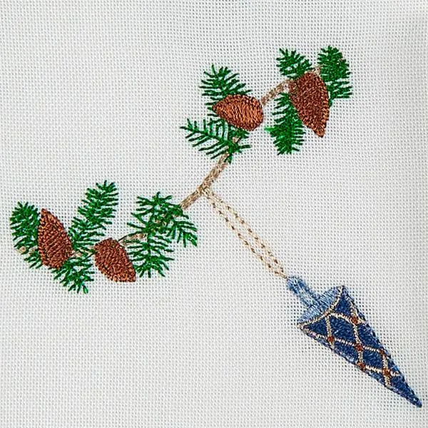 Langkilde & Søn - Weihnachtsserviette mit blauem Tütenmotiv