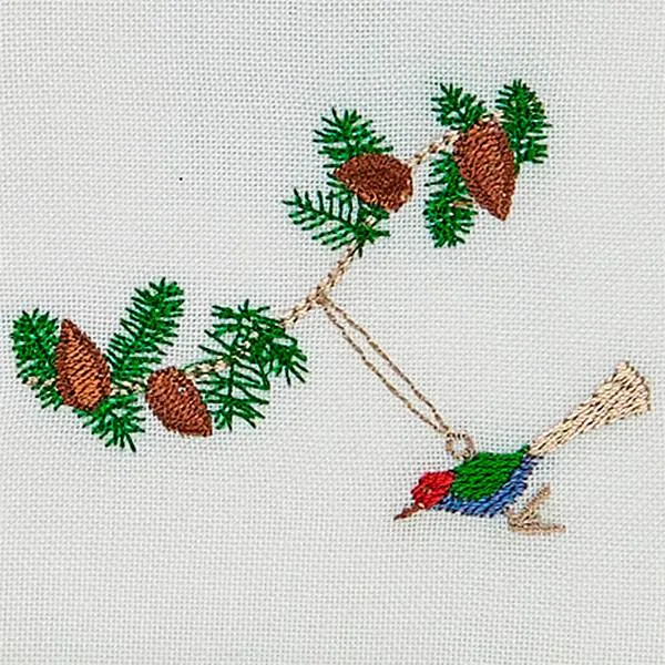 Langkilde & Søn - Weihnachtsserviette mit Vogel